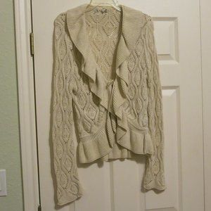 Pretty beige crochet cardigan